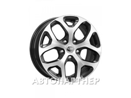 K&K KC869 6.5x16 4x100 ET43 60.1 Алмаз черный Vesta Cross